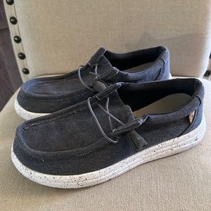 LAM Men’s Slip On Canvas Sneakers Lightweight Tie Free Gray Size 7